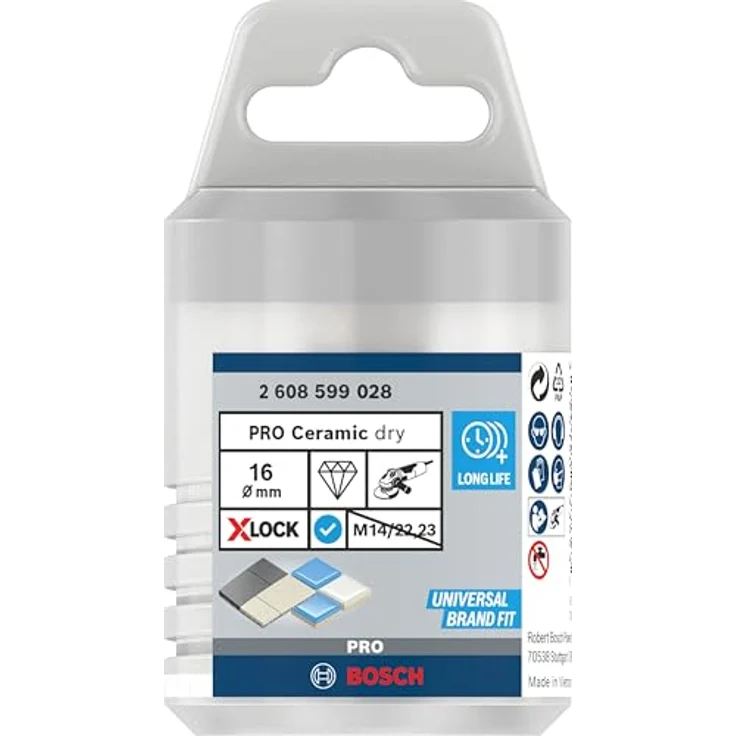 BOSCH Diamanttrockenbohrer Pro Core Cutter dry, Ø 16 mm, X-Lock für harte Fliesen und Stein – Bild 2
