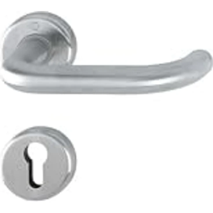 Hoppe Rosettengarnitur Baden E1388Z/17KV/17KVS, Edelstahl, für Türstärke 37-42 mm, DIN links/rechts, PZ Lochausschnitt, verdeckte Befestigung – Bild 2