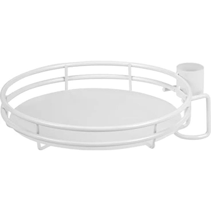 bremermann Zusatz-Pflanzenteller für Teleskop-Blumenregal 61078, weiß pulverbeschichtet, max. 2 kg Belastung, inkl. Kunststoffeinlage, 19 x 4,5 cm – Bild 1