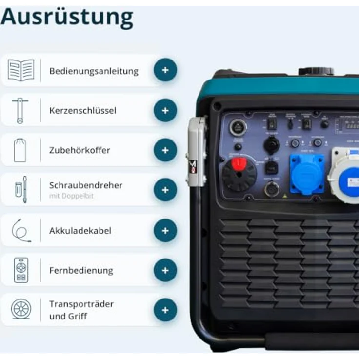 Könner & Söhnen Invertergenerator KS 9500iE S ATSR, 9,5 kW, leiser Betrieb, automatische Notstromversorgung, Fernsteuerung, 10 Std. Laufzeit – Bild 10