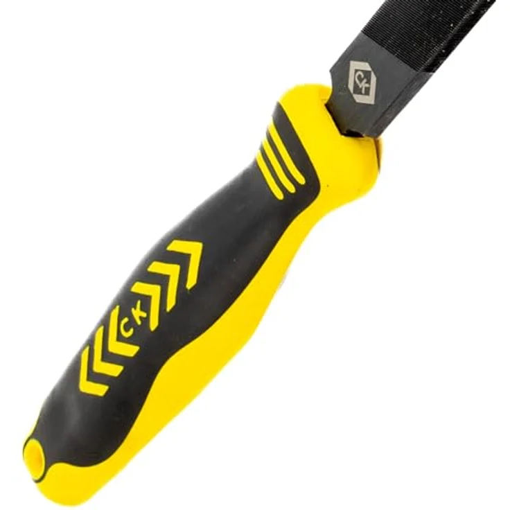 C.K Tools Engineers File CK T0080A 8S, Hartmetallstahl, ergonomischer Zweikomponenten-Griff, Lanyard-kompatibel, flaches Profil, sichere Kante – Bild 2