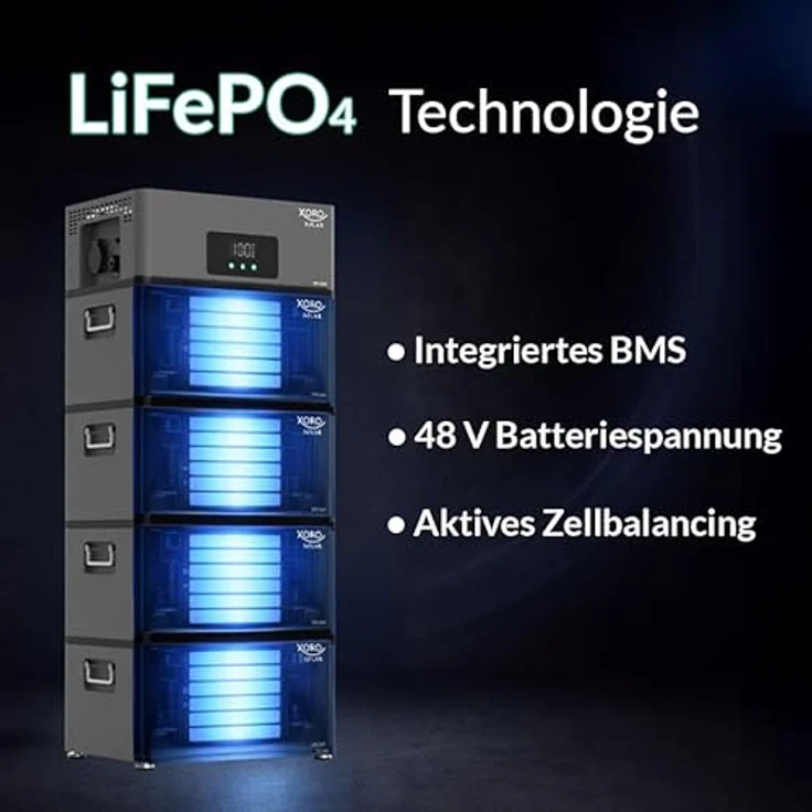 XORO SOLAR ATLAS-F 7.2 kWh Stromspeicher, AC-gekoppelt, erweiterbar bis 12 kWh, IP65, mit Notstromfunktion – Bild 5