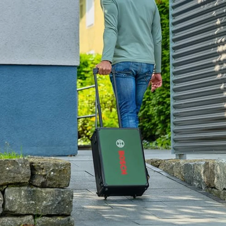 BOSCH Rollwerkzeugkoffer-Set, 119-teilig mit hochwertigen Werkzeugen und praktischem Teleskopgriff – Bild 3