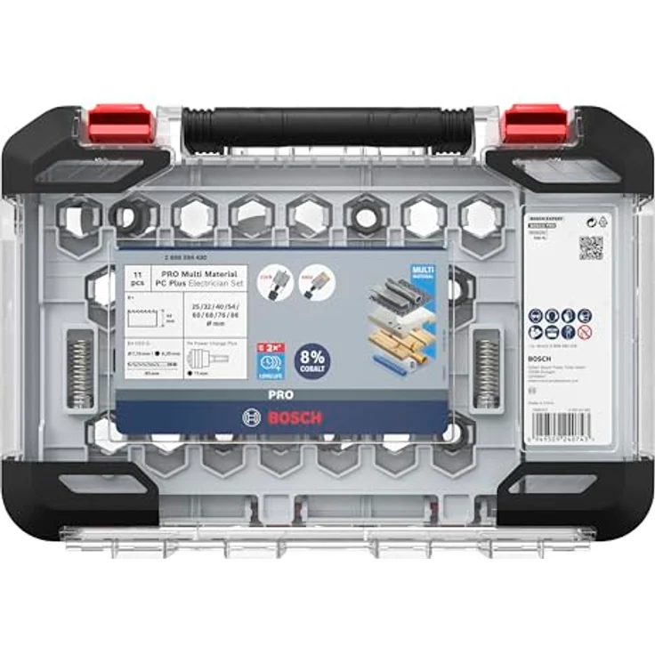 Bosch 11x PRO Multi Material Power Change Plus Lochsäge-Set – Transparentes Etui (für Weichholz, Trockenbauwand, Professional Zubehör Bohrmaschine/Schrauber) – Bild 3