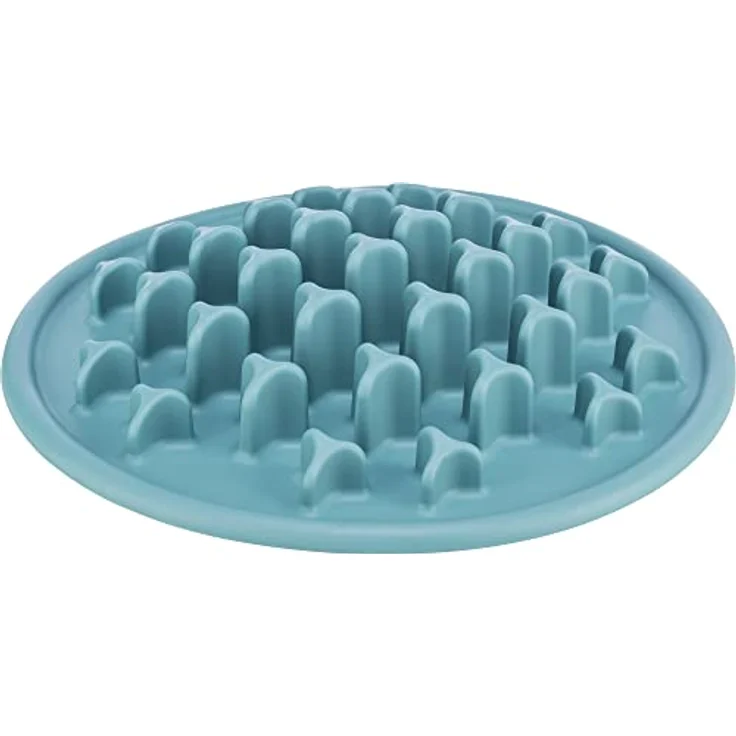 TRIXIE Slow Feeding Anti Schling Matte Pillars, TPE, Ø 35 cm, Blau - 25038 – Bild 1