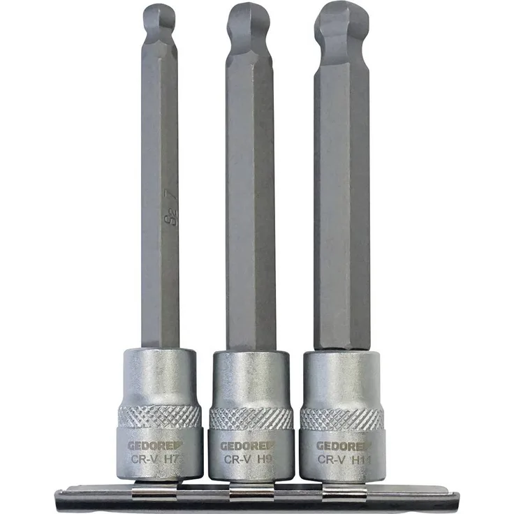 Gedore Automotive KL-4021-310 3405494 Bit-Set für Bremssattel-Befestigungsschrauben, mit Kugelkopf für winkelversetztes Arbeiten