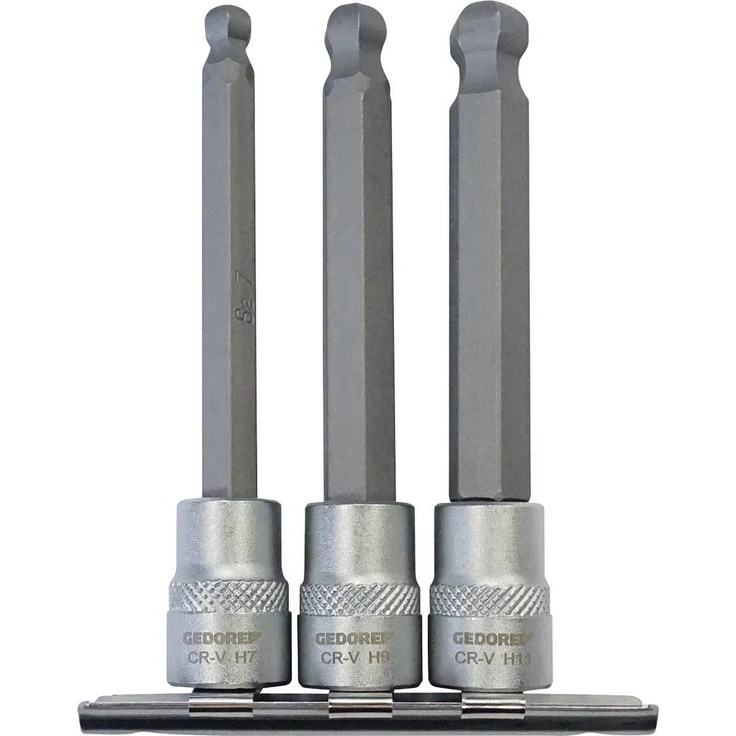 Gedore Automotive KL-4021-310 3405494 Bit-Set für Bremssattel-Befestigungsschrauben, mit Kugelkopf für winkelversetztes Arbeiten