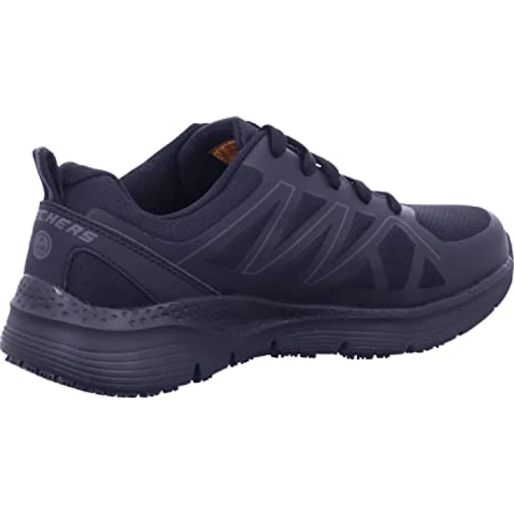 Skechers ARCH FIT SR, Berufsschuh Schnürschuh für Gastronomie und Pflege, gepolsteter Schaftrand, schwarz – Bild 5