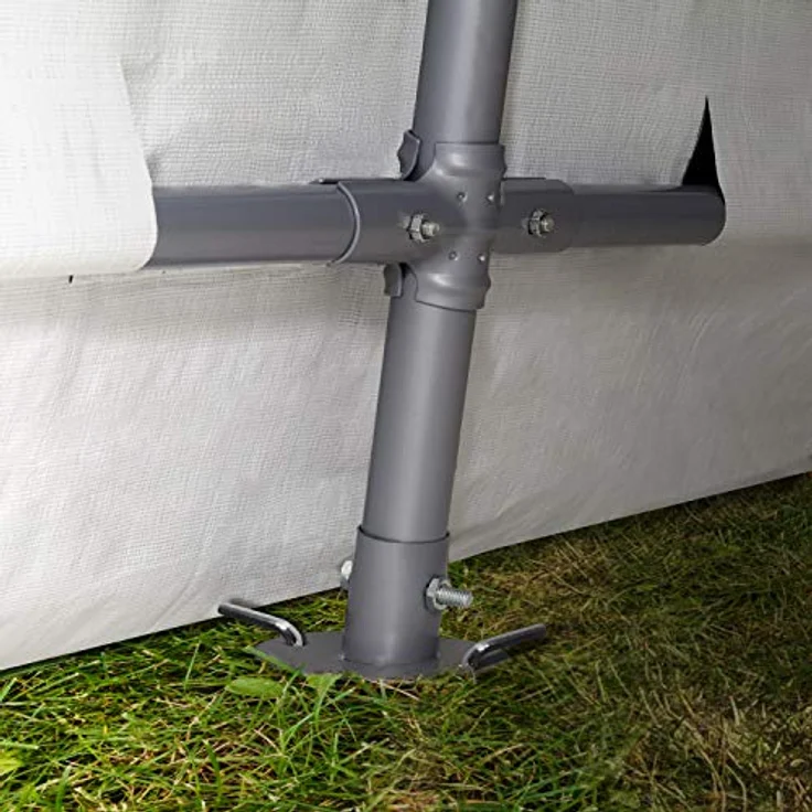 TOOLPORT Garagenzelt Carport 3,3 x 4,7 m, dunkelgrün, wasserdichte PE-Plane, stabile Stahlrohrkonstruktion – Bild 7