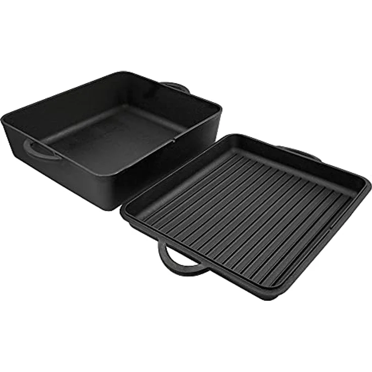 BBQ-Toro Dutch Oven Pan | Gusseisen Kochtopf | 9,5 Liter Gusstopf | preseasoned - bereits eingebrannt | Bräter mit Deckel, Schmortopf – Bild 4