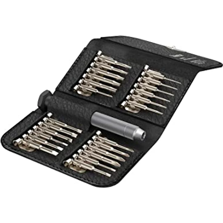 Hama Feinmechaniker Schraubendreher Set Mini (u.a. Kreuzschlitz, Schlitz, Torx Reparatur-Set magnetisch für Brille, Uhr, Laptop, Tablet, Handy, Kamera, Modellbau) Screwdriver, Werkzeugset 25-teilig – Bild 1