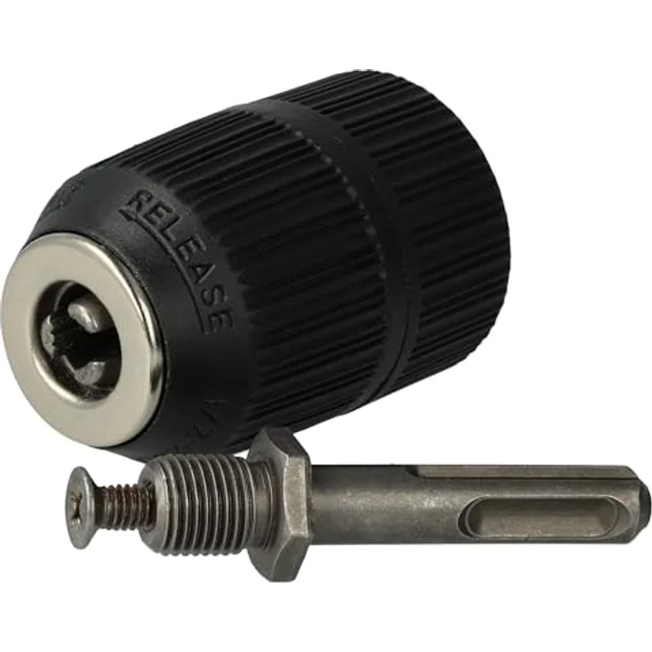vhbw Schnellspannbohrfutter für Hikoki D13VL, D13VGWUZ, D13VB3LBZ, 2-13 mm Spannweite, schwarz, mit SDS Plus Adapter – Bild 1