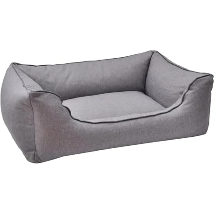 Aumüller Hundesofa Basic Line, Grau - 100 cm - Sofa für Hunde mit formstabilen Kissenrand | Herausnehmbares Kissen | Abnehmbarer Bezug | Gefertigt in Europa – Bild 1