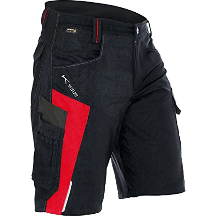 KÜBLER Workwear KÜBLER BODYFORCE Arbeitsshorts schwarz/mittelrot – Bild 1