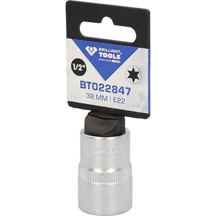 Brilliant Tools Torx-E-Stecknuss E22, 1/2" Innenvierkant-Antrieb, matt verchromt, Chrom-Vanadium-Stahl – Bild 5
