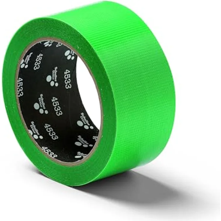 Schuller Eh'klar GREEN MASK, Bauklebeband 50mm x 25m, Gewebe, grün, UV-beständig und temperaturbeständig bis 60°C, für Innen- und Außenanwendungen