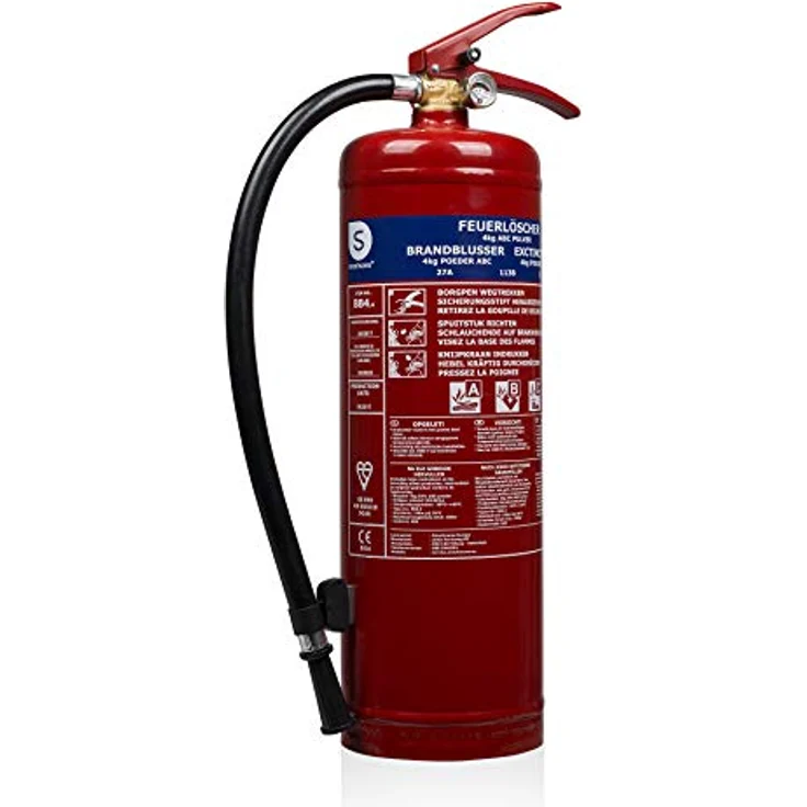 Smartwares Pulver Feuerlöscher Halterung 4kg Klasse ABC Stahl Pulverlöscher – Bild 2