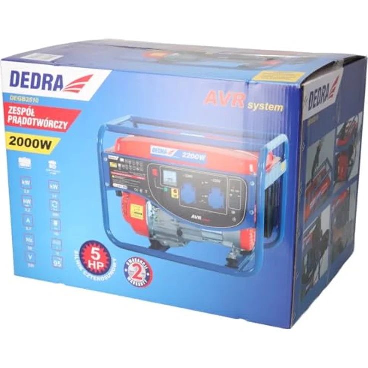 Dedra DEGB2510 Stromaggregat, 2000 W, 230 V, 15 l, Benzin, Manuell, 50 Hz – Bild 11