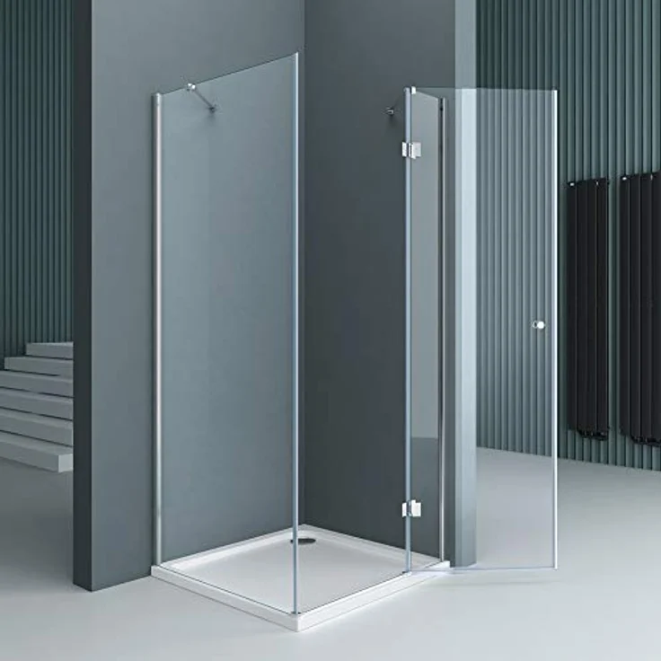 doporro Duschkabine Eckdusche Duschabtrennung Rav05K 70x80x190cm Duschabtrennung ESG-Sicherheitsglas Klarglas inkl. Easy-Clean-Beschichtung – Bild 3