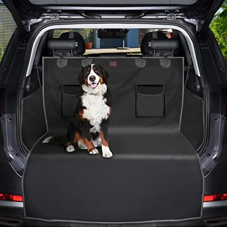 Kingsleeve® Kofferraumschutz Universal 600D Oxford Wasserabweisend Kratzfest Ladekantenschutz Pflegeleicht Schondecke Kofferraummatte Hund, Schwarz