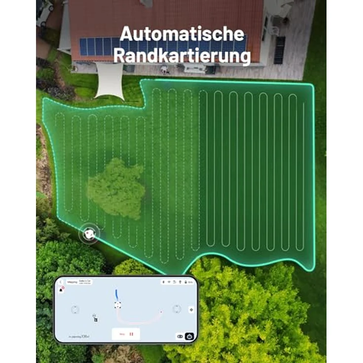Mammotion LUBA 2 AWD 3000X Mähroboter, ohne Begrenzungskabel, 4G-Modul, Auto-Kartierung, für Flächen bis 3600m², 80% Steigung, Dual-Messerscheibe – Bild 4