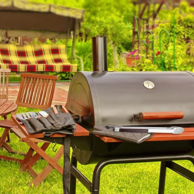 Relaxdays Grillzange, Edelstahl, 38 cm, silber – Bild 3