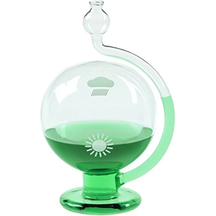 TFA Dostmann GOETHE Barometer Wetterkugel, transparentes Glas, lokale ...
