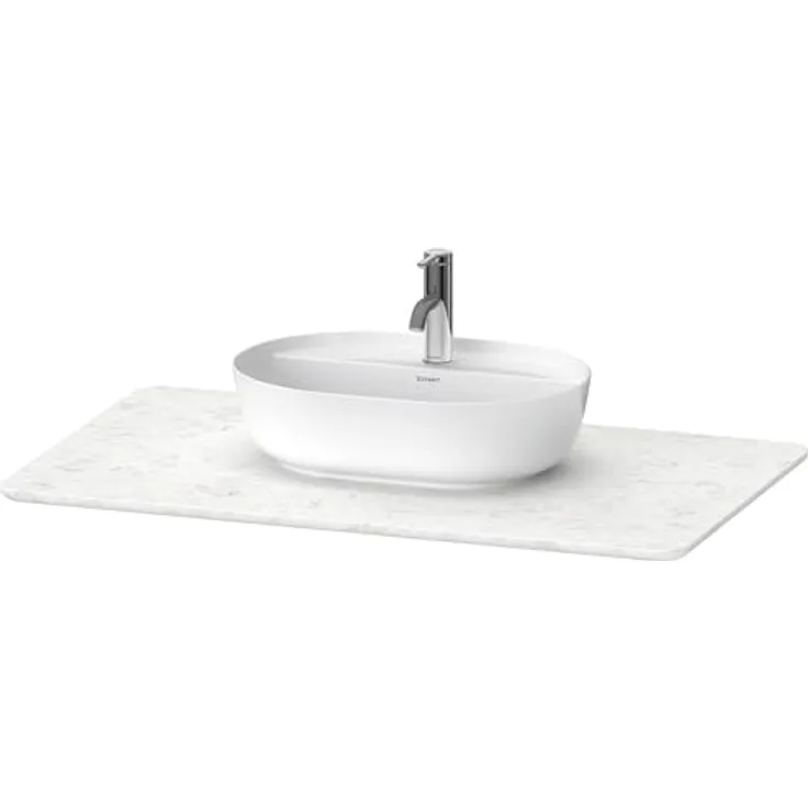 Duravit Luv Quarzsteinkonsole LU9469, 988mm Breite, unempfindlich gegen Feuchtigkeit, Weiß Struktur