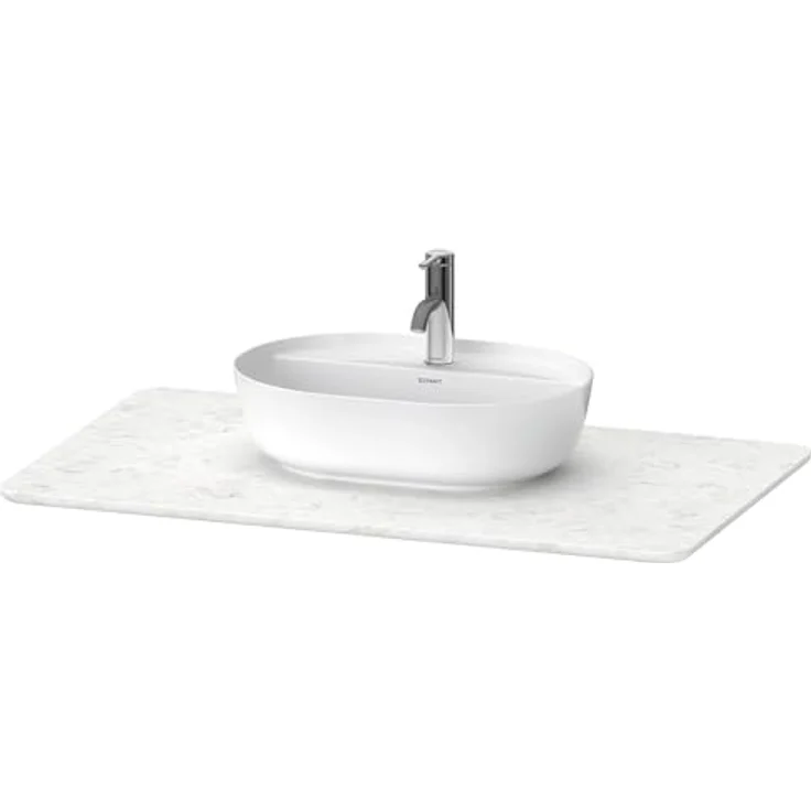 Duravit Luv Quarzsteinkonsole LU9469, 988mm Breite, unempfindlich gegen Feuchtigkeit, Weiß Struktur – Bild 1
