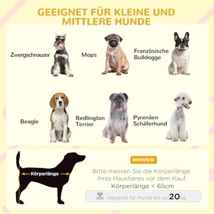 PawHut Hundehütte Hundehaus mit Balkon, Tannenholz, für Kleine und Mittele Hunde, 121L x 77B x 78H cm – Bild 3