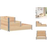 vidaXL Hochbeet Paletten-Aufsatzrahmen 3-fach 120x80 cm Massivholz Kiefer, stapelbares, faltbares Design