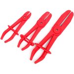 Kraft Werkzeuge Zangenset KRAFT Schlauchabklemmzangen Satz 3tlg., arretierbar, Signalfarbe