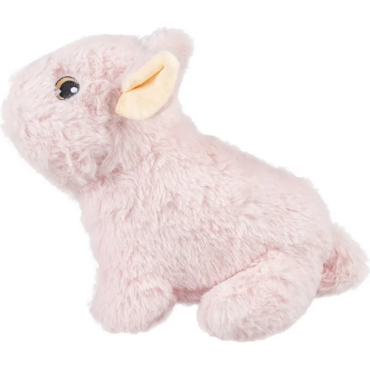DUVO+ Tierkuscheltier Hundespielzeug Plüsch Schwein, rosa, 29 x 9 x 14 cm mit Quietscher