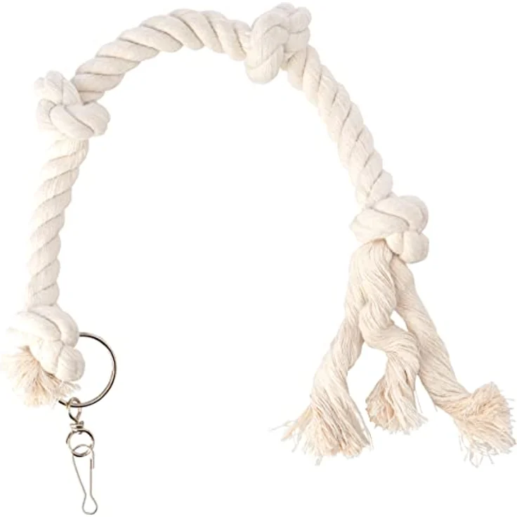 Nobby 31304 Cage Toy, Kletterseil Baumwolle weiß L: 67 cm; Ø 25 mm; 4 Knoten - Preisvergleich – Bild 2