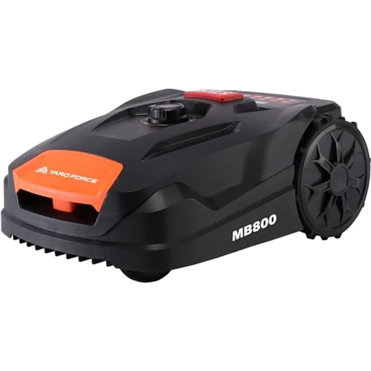 YARD FORCE Mähroboter MB800, effizientes Mulchgerät für Rasenflächen bis 800 m² mit App-Steuerung und 80 Minuten Akkulaufzeit