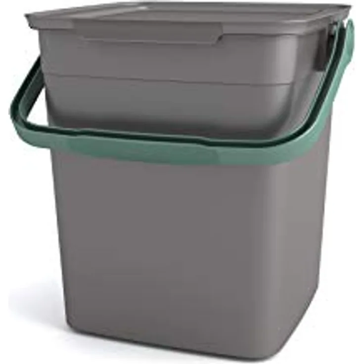Curver Komposteimer, Grau, Grün, 25.5 x 23 x 25 cm