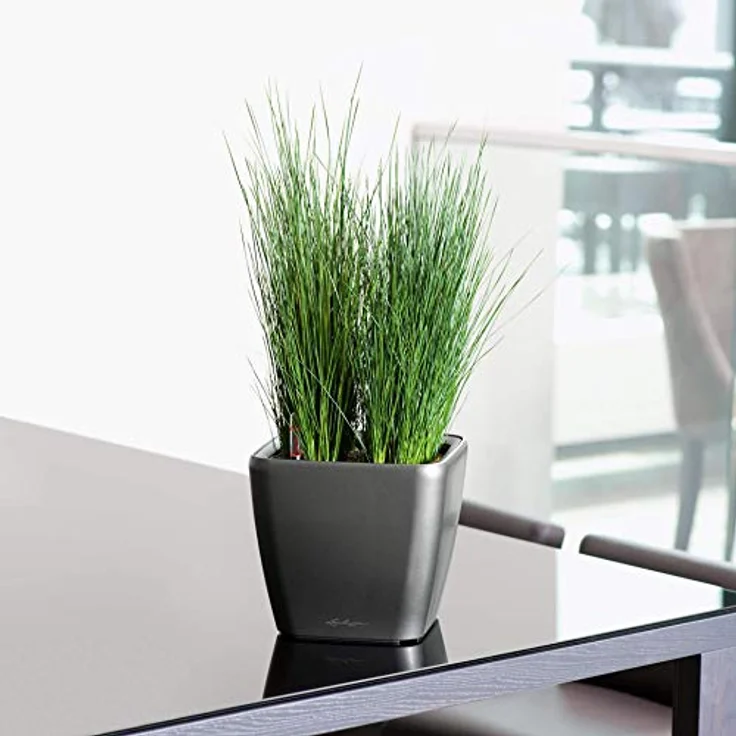 LECHUZA QUADRO Premium LS 21 silber metallic 16128 – Bild 4