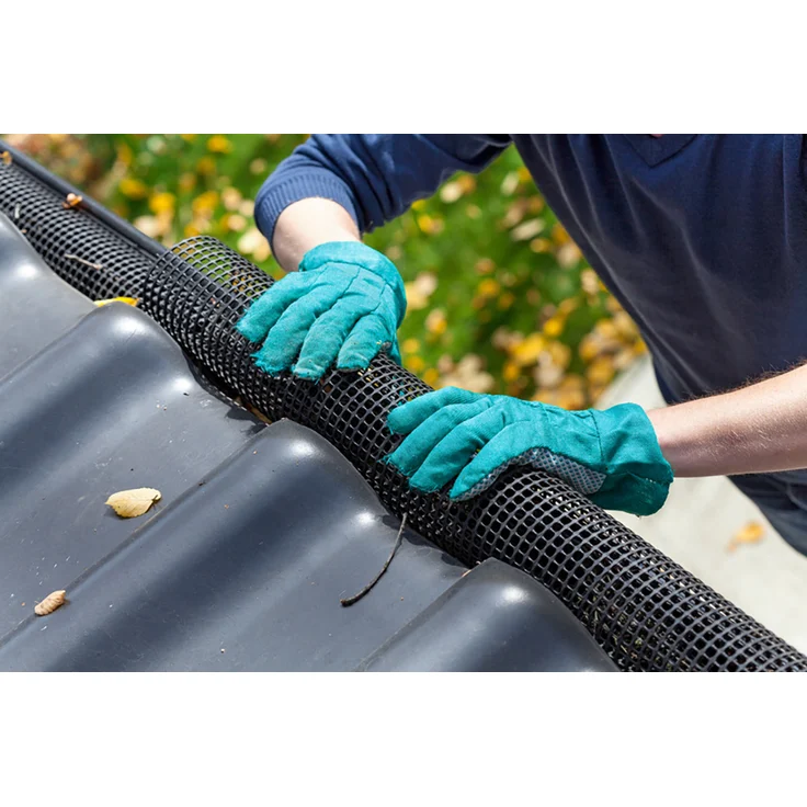 HaGa Dachrinnenschutz 1M Lang Laubfang 100Mm-125Mm Laubstopp In Schwarz – Bild 4