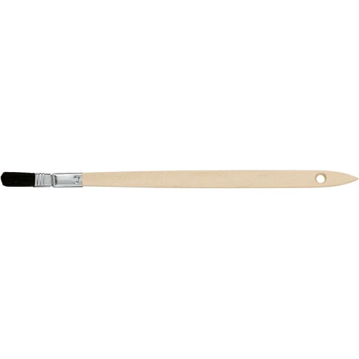 WESTEX Plattpinsel schwarze Naturborste, 15 mm, gebogen