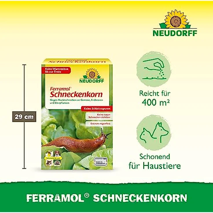 Neudorff Ferramol Schneckenkorn 2 kg gegen Nacktschnecken Eisenverbindung als Wirkstoff – Bild 3