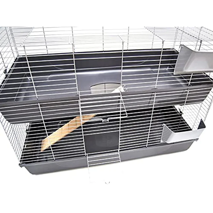 Ollesch Meerschweinchenkäfig Hasenkäfig Doppelkäfig Käfig 1,2 Meter – Bild 4