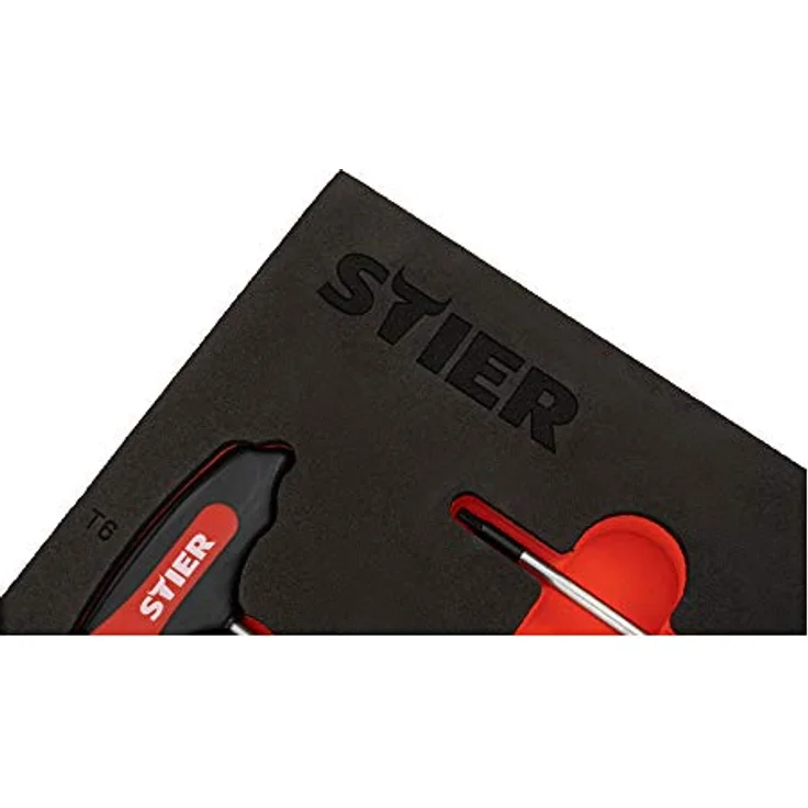 Stier T-Griff-Schraubendreher-Satz Torx 9-teilig, TX6 - TX30 mm mit Weichschaumeinlage (EVA) – Bild 5