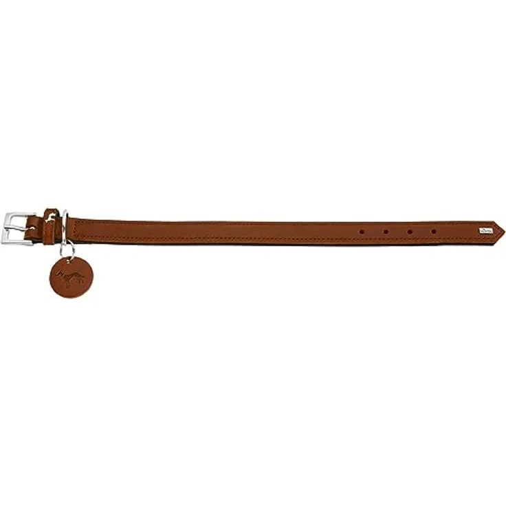 Hunter Hunde-Halsband Larvik cognac-schwarz S-M – Bild 2