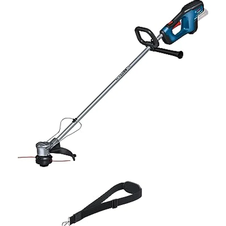 Bosch Professional 18V System Akku-Rasentrimmer GRT 18V-33 (bürstenloser Motor, Schnittkreisdurchmesser von 33 cm, inkl. 1x Schultergurt, 1x Fadenspuleneinheit) – Bild 1