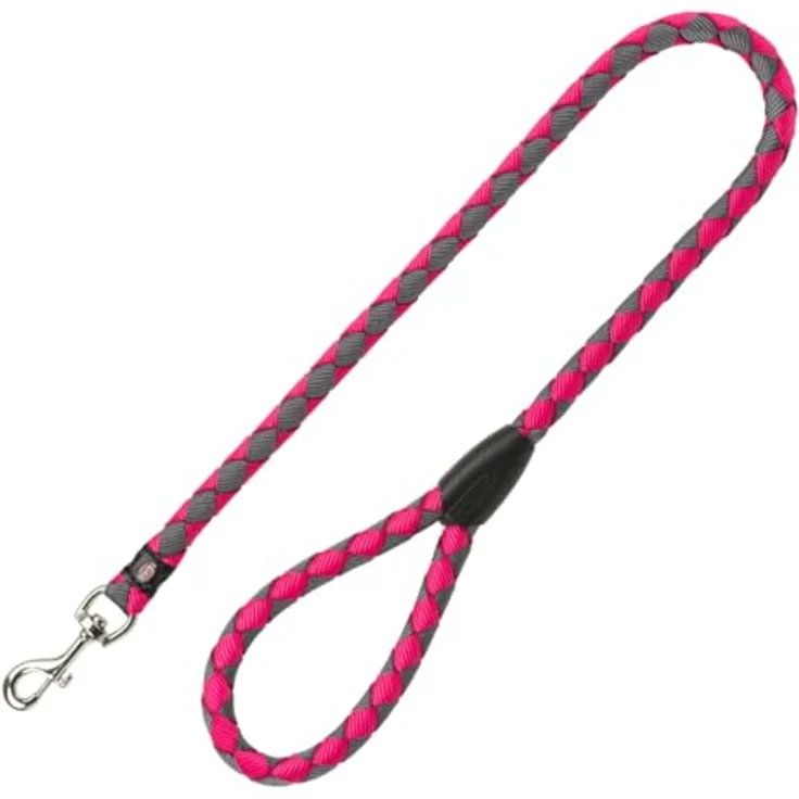 TRIXIE Hundeleine Cavo Leine S–M, 1,00 m ø 12 mm in fuchsia/grafit - kurze Führleine für den Hund mit guter Kontrolle - für kleine bis mittelgroße Hunde - 143411 – Bild 1
