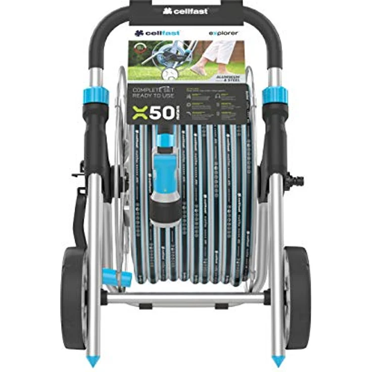 Cellfast Satz Metallschlauchwagen EXPLORER aus hochwertigem Stahl und Aluminium mit komfortabler Schlauchführung 1-2, 50m, 55-060 – Bild 8
