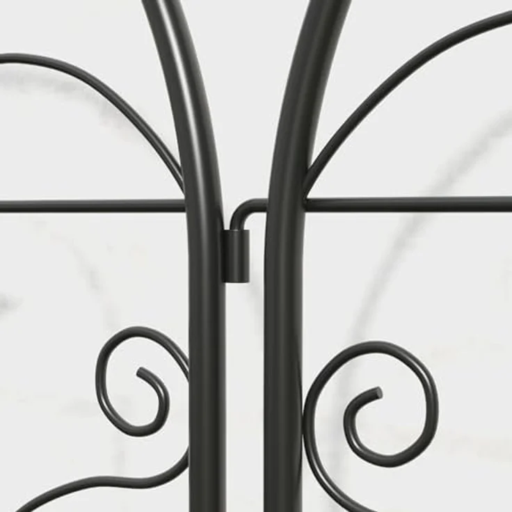 Outsunny Rankhilfe 2er Set, Rostfreies Metallspalier mit Vogeldesign, 50x120 cm für Kletterpflanzen, Schwarz – Bild 9