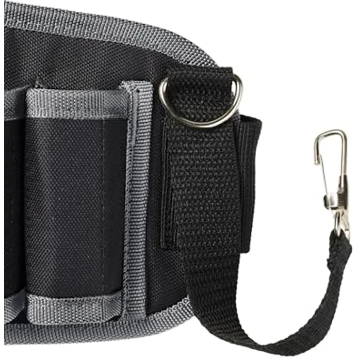 VELOFLEX 6901080 - Tool Bag M, 27,5 x 25 x 4 cm, Multifunktionstasche, Werkzeugtasche, Gürteltasche, schwarz-grau, strapazierfähiges Polyester, sieben Werkzeugtaschen, große Tasche mit Klettverschluss, ergonomisches Design – Bild 3