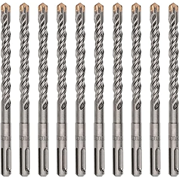 STIER Hammerbohrer Premium, 4-schneidig, Hartmetall Spitze, SDS-plus, präzises und schnelles Bohren, Beton Stein, 12 x 160 mm, 10 Stück, Schwerst Einsatz – Bild 1