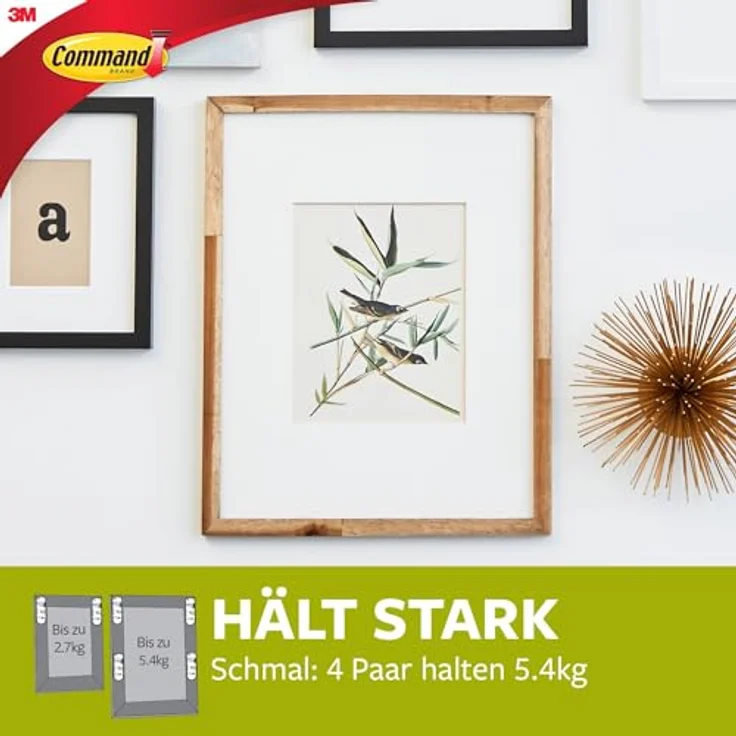 3M Command Bilder-Montage Strips Weiß Inhalt: 4 Paar-3 – Bild 6